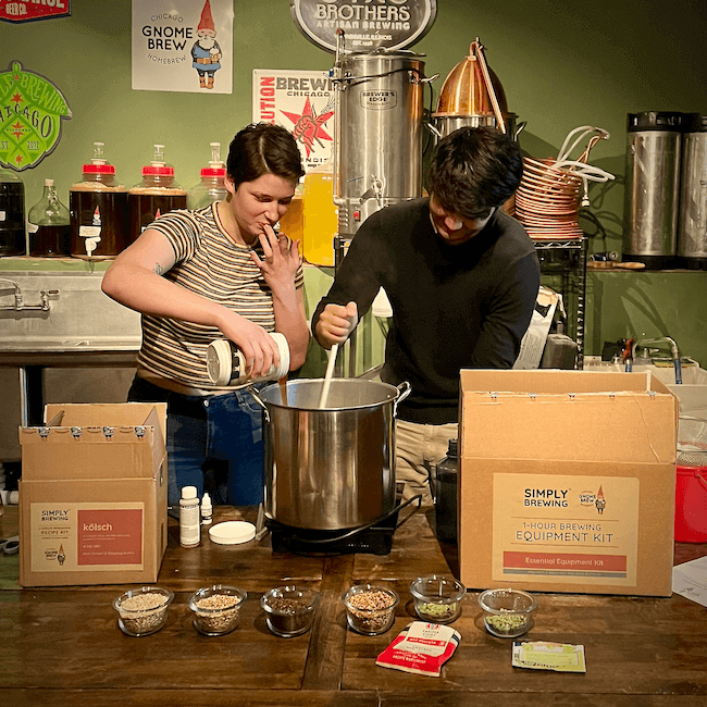 Brewing Beer in One Hour Class at Gnome Brew