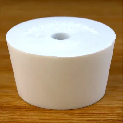 Rubber Stopper, #10 Drilled