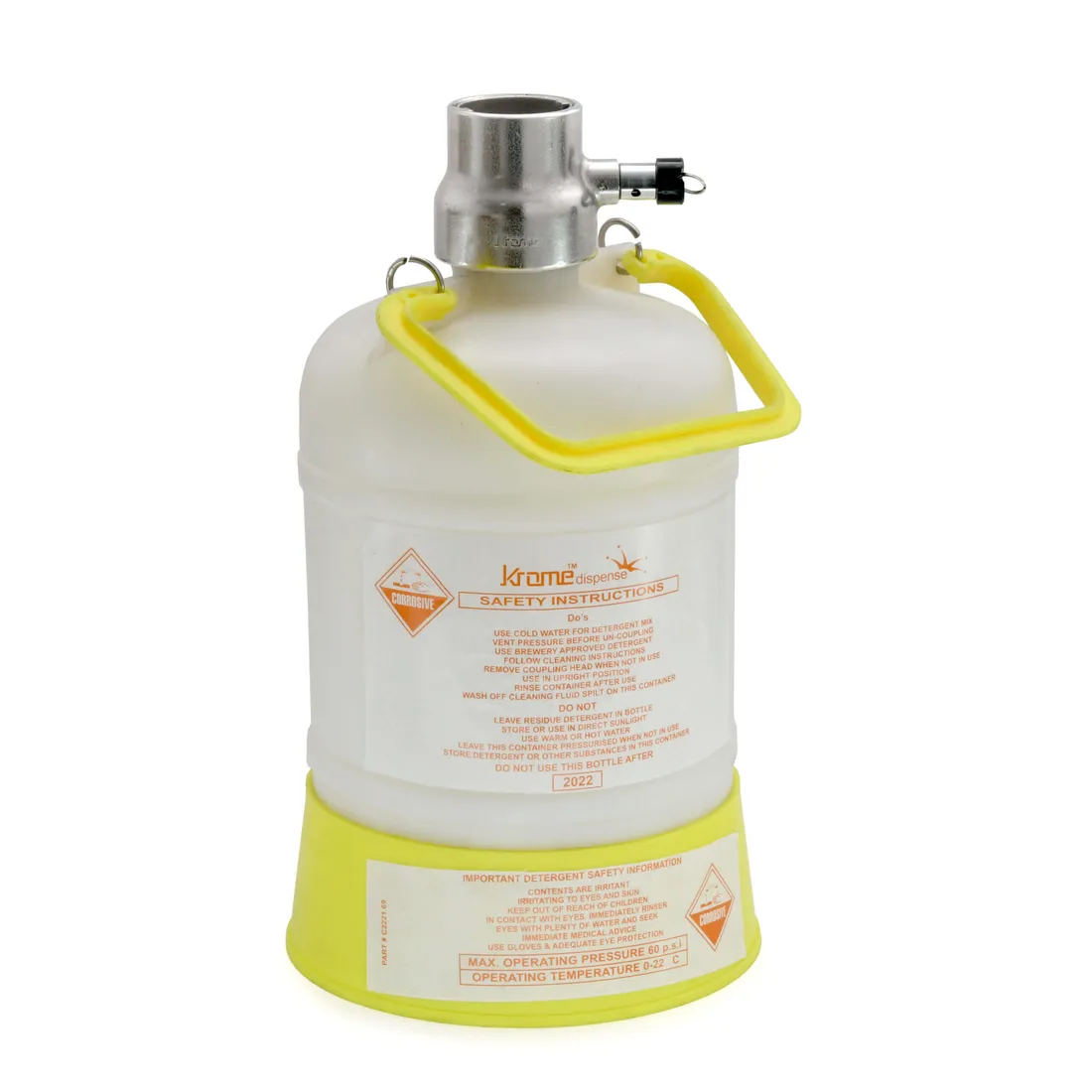 1.8 Gallon Beer Line Cleaning Bottle, Type D