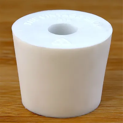 Rubber Stopper, #6 Drilled