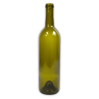 750 ml Green Bordeaux Punted Wine Bottles, case of 12