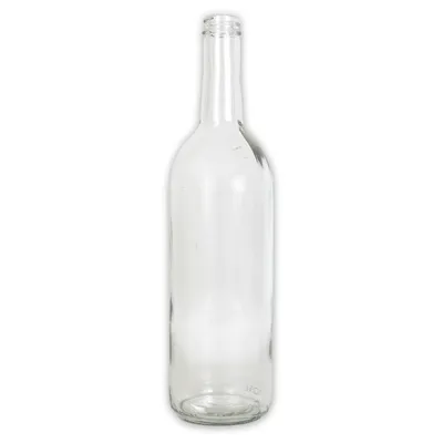 750 ml Clear Bordeaux Screw-Top Wine Bottles, Case of 12