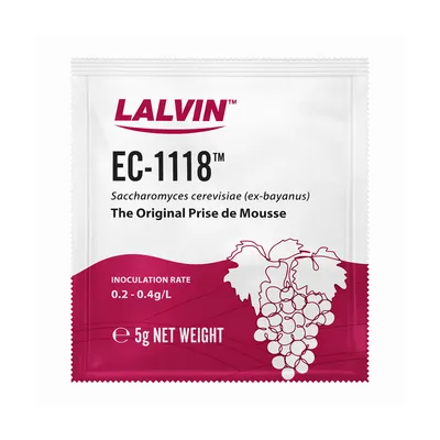 Lalvin Ec-1118 Dry Wine Yeast, 5 g