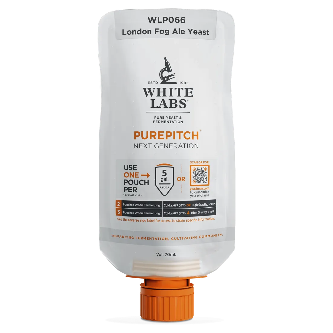 White Labs WLP066 - London Fog Ale Yeast PurePitch Next Gen