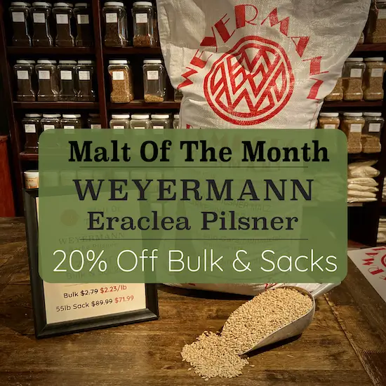 Weyermann Eraclea Pilsner is April's Malt of the Month